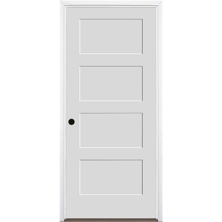 Trimlite 32"x80"x13/4" Primed 4Panel Equal Panel Interior Shaker 20 Min Fire Rated 71/4" RH Prehung Matte 2868134PRI844420MRH1DB714